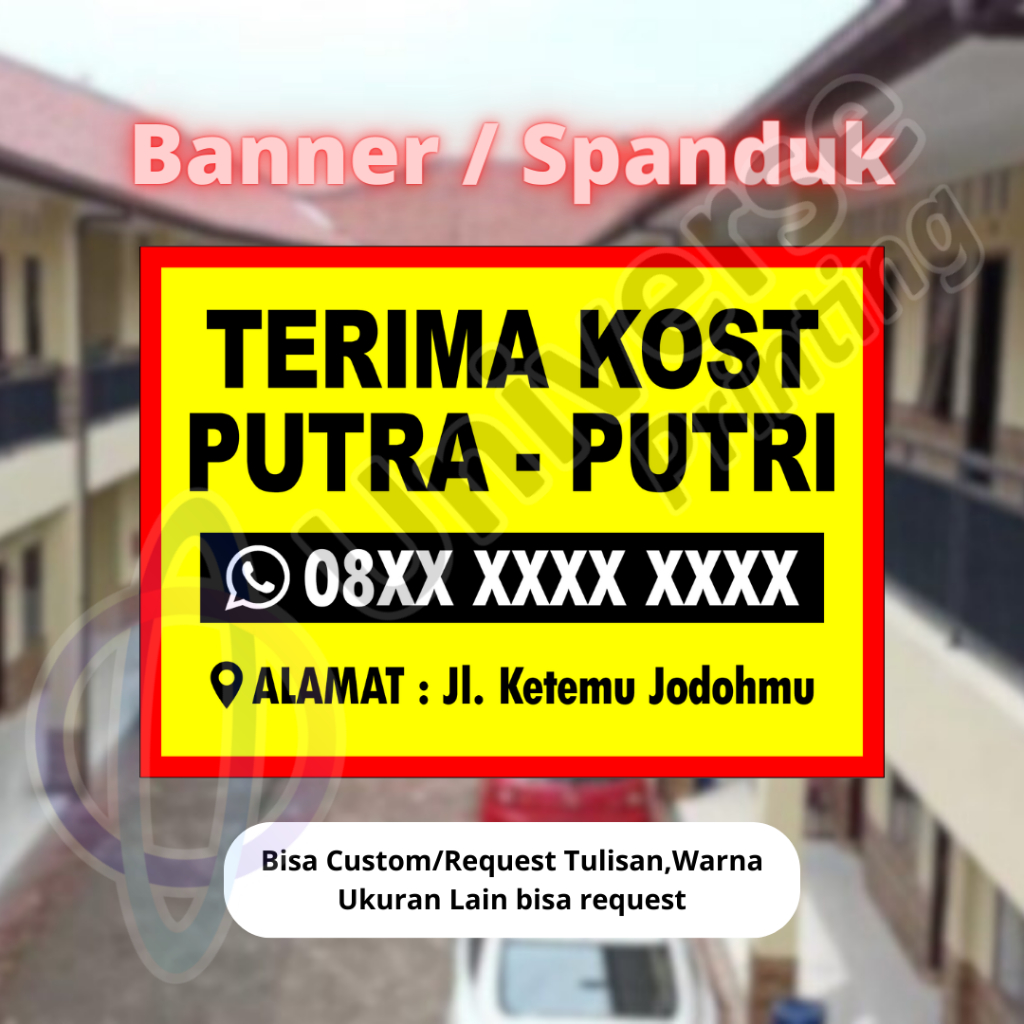 Jual Cetak Banner MMT Kos Kosan | Shopee Indonesia