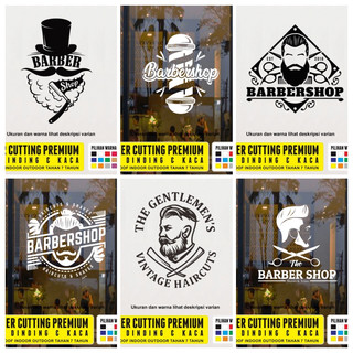 Jual Stiker Barbershop Barber Cukur Rambut Kaca dan Dinding Cutting ...