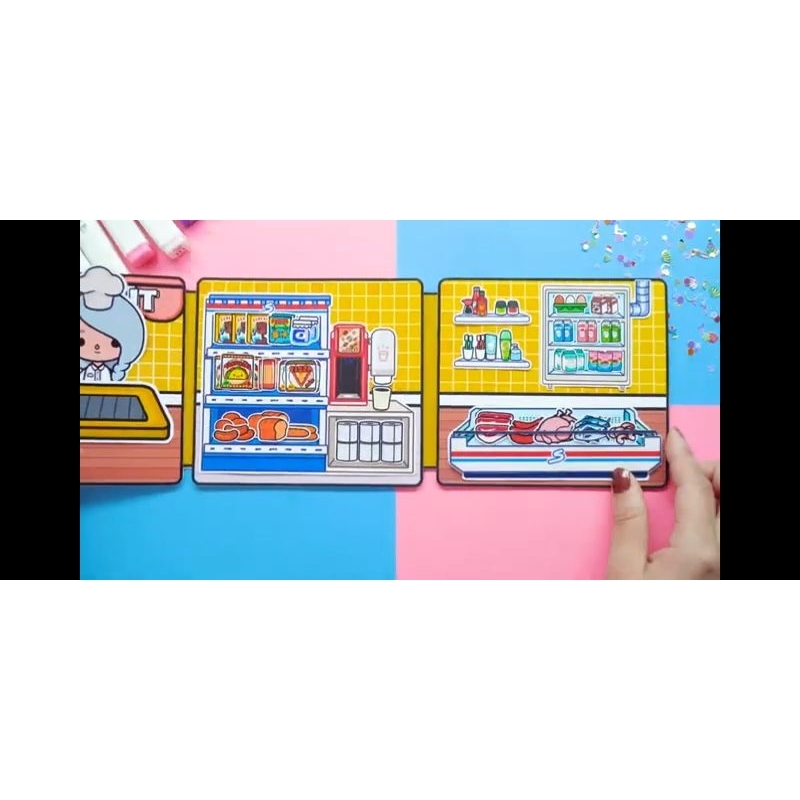 Jual Toca Boca Mainan Edukasi Paper Book Paper Doll Grocery Decoration Edisi Quite Book