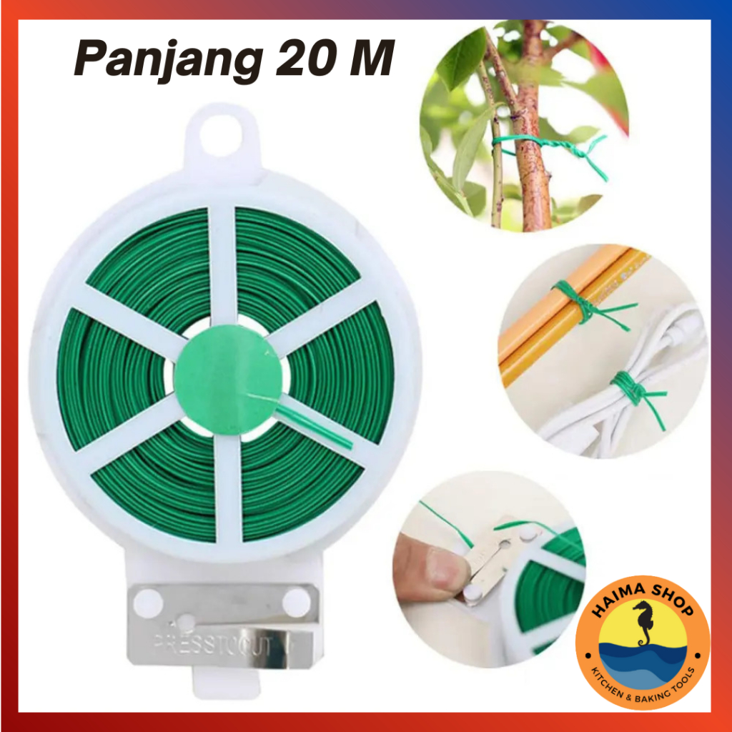 Jual Tali Pengikat Tanaman Ikat Kabel Multifungsi Kawat Gulung Lilit Meter Serbaguna Wire