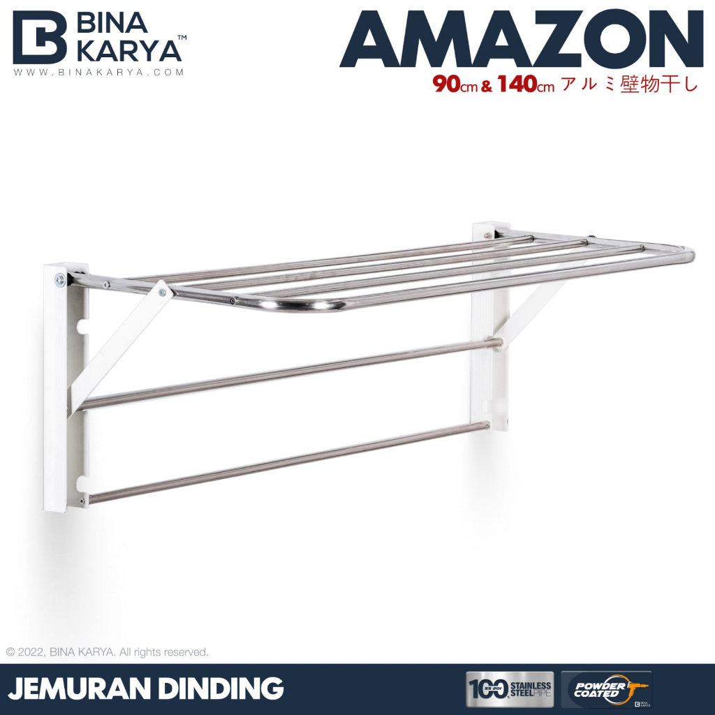 Jual Jemuran Dinding Stainless Jemuran Gantung Jemuran Tembok Lipat Amazon Shopee Indonesia