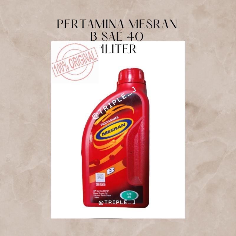 Jual Oli Pertamina Mesran B-40 1Liter - Original Pertamina | Shopee ...