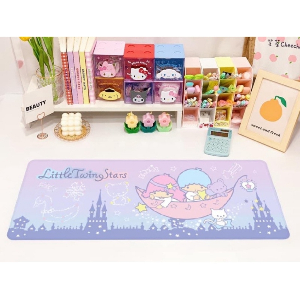 Jual Mousepad Alas Tatakan Keyboard Komputer Anti Slip Panjang Sanrio Hello Kitty My Melody 9678