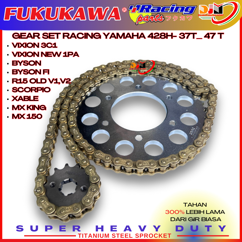 Jual GEAR SET PAKET MODEL SSS RANTAI 428H GOLD VIXION OLD VIXION NEW