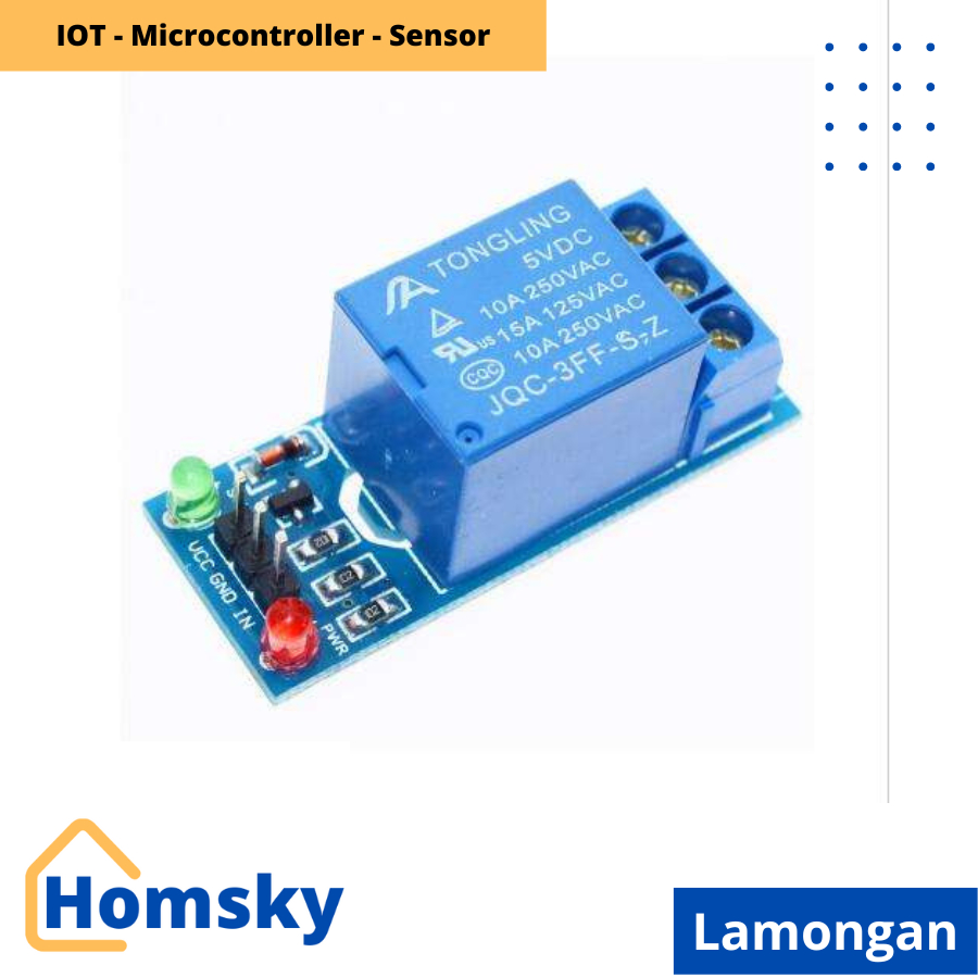 Jual Module Relay 1 Channel 10A 250VAC 30VDC Modul Relay DC AC Power 5V 1 Channel Relay Board