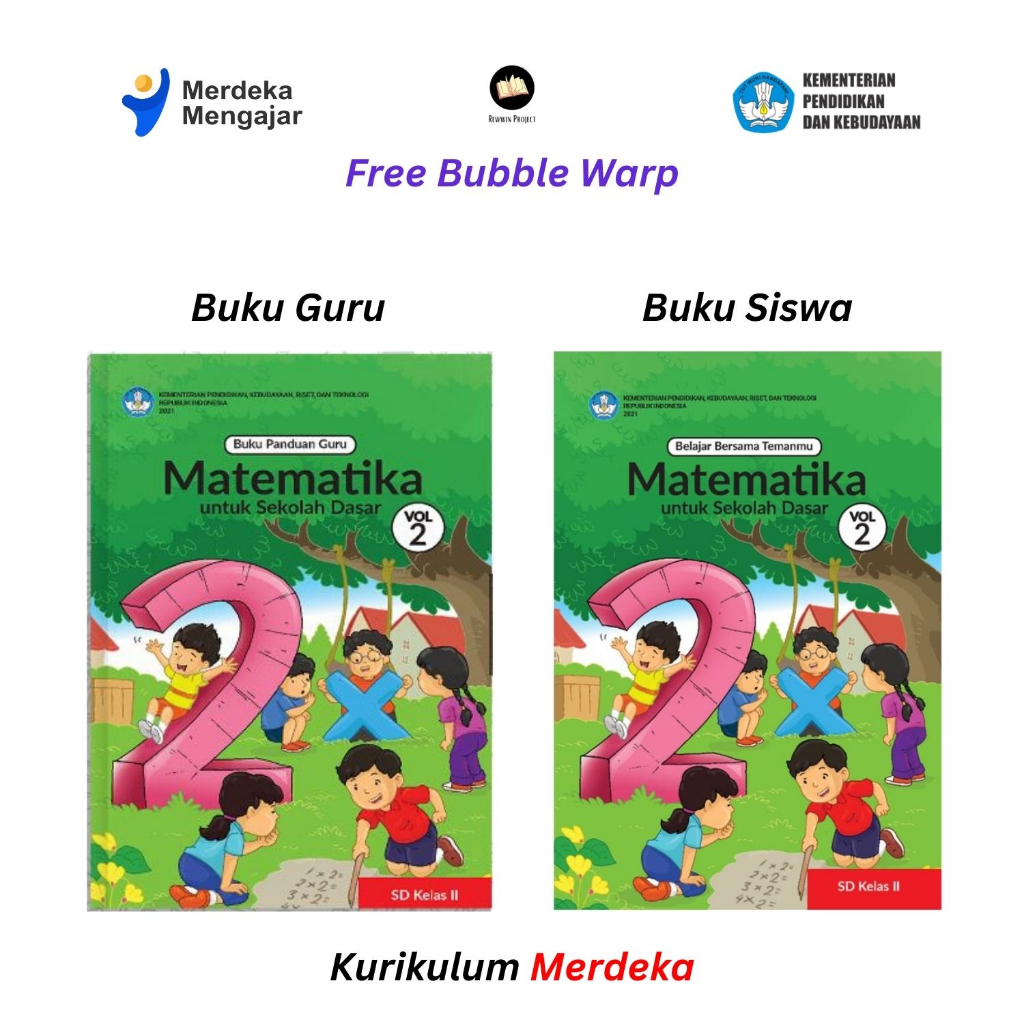 Jual Buku GURU Dan SISWA MATEMATIKA Vol 2 Kelas 2 SD Kurikulum Merdeka ...