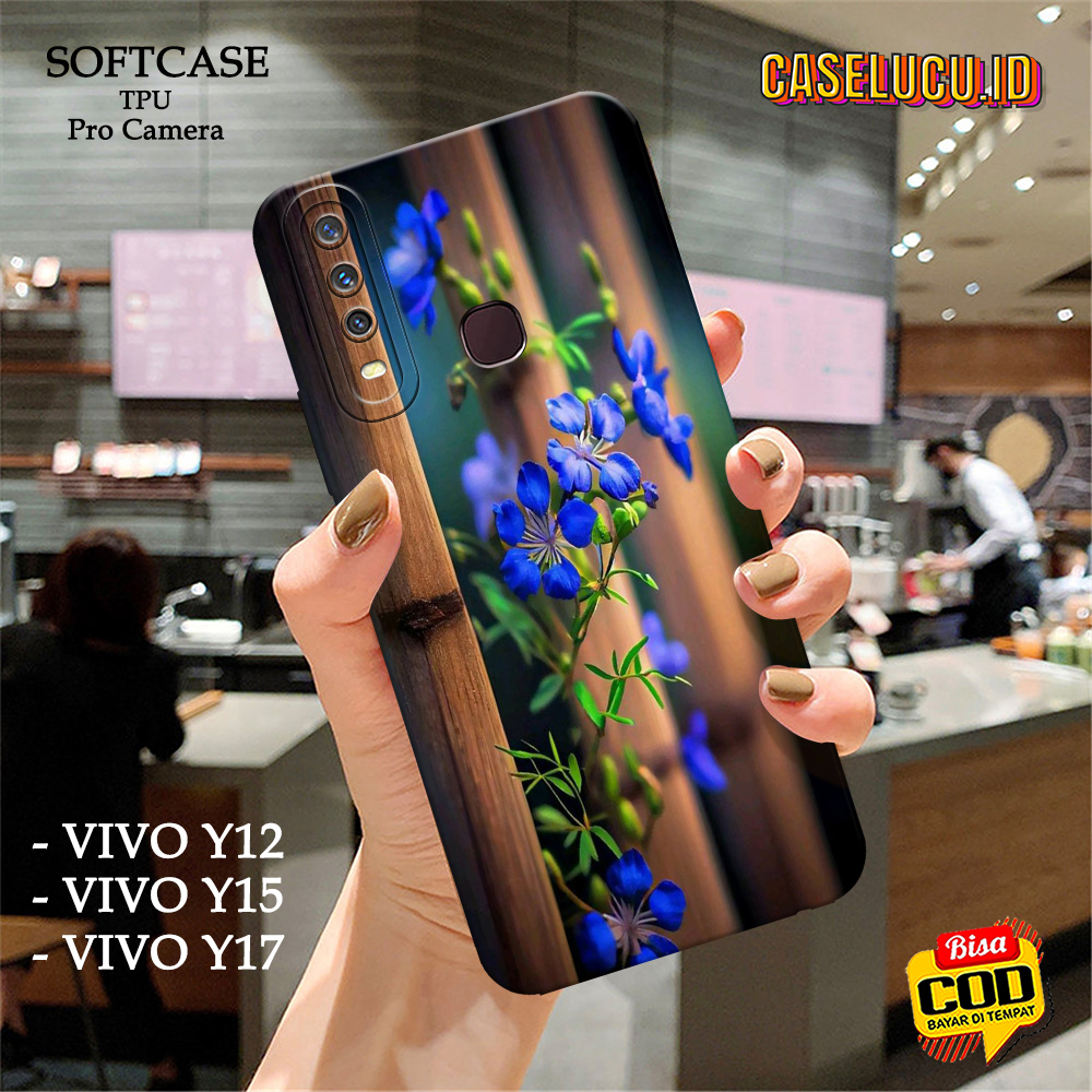 Casing Hp Vivo Y12 Y15 Y17 Terbaru Fashion Case Bunga Case Vivo Y12  Y15 Y17 Soft Case Hp Vivo Y12 Y15 Y17 Kesing Hp Silikon Hp 