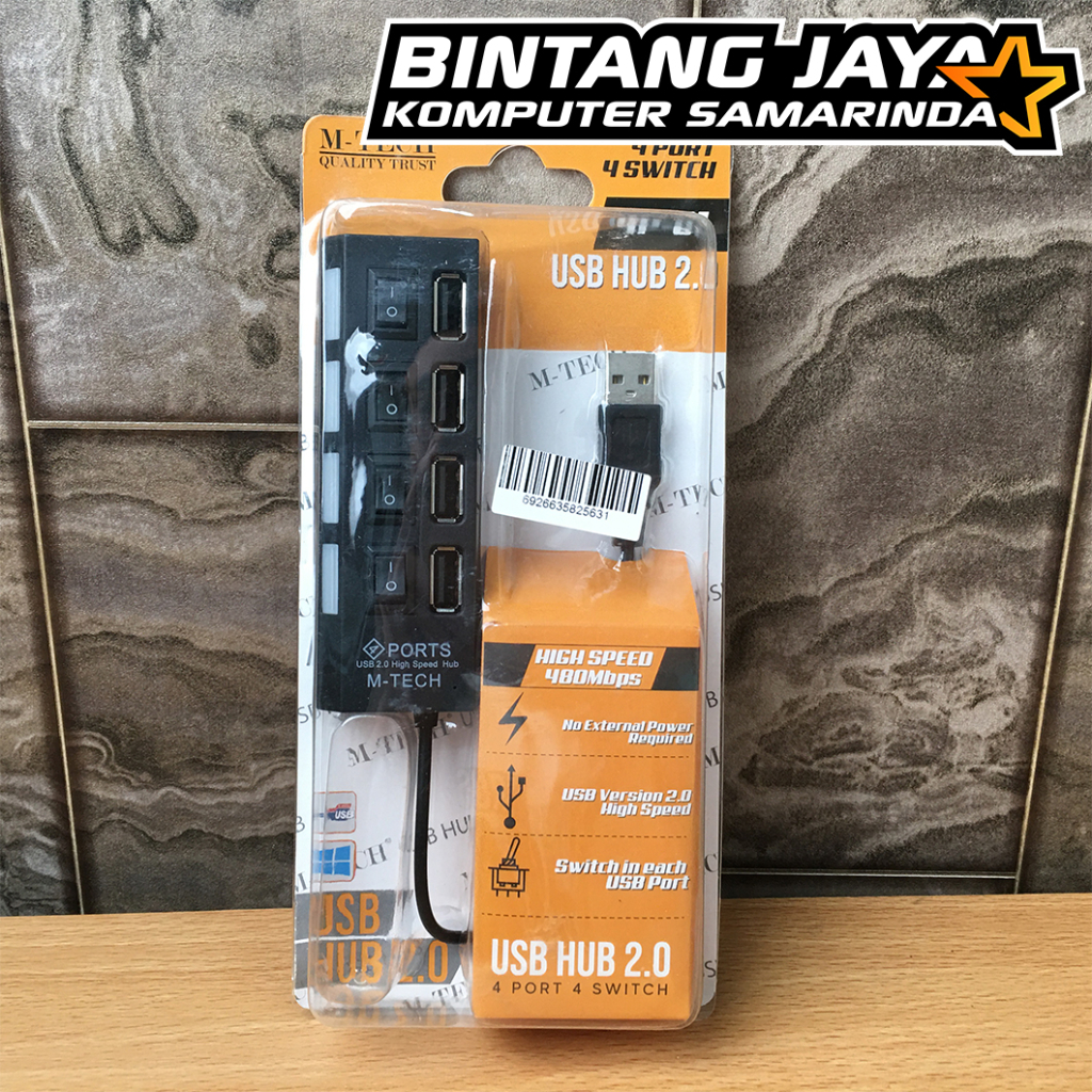 Jual M-Tech USB Hub 4 Port USB 2.0 with Switch | Shopee Indonesia