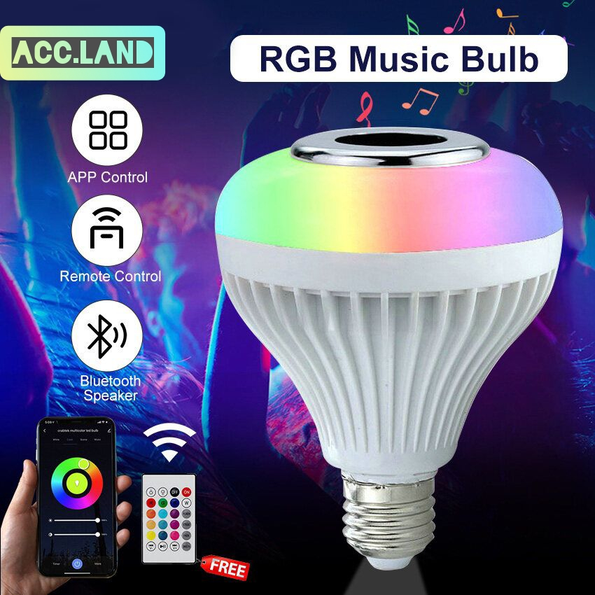 Jual Speaker Lampu Bluetooth Bonus Remote Wireless Garansi Bulan