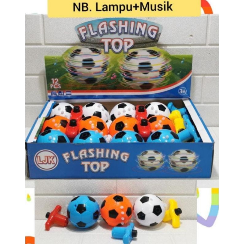Jual Gasing Musik Karakter Flashing Top / Mainan Gansing Music Nyala ...