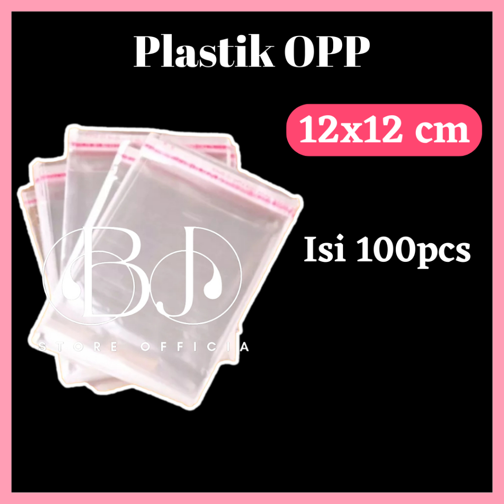 Jual PLASTIK OPP 12X12 SEAL LEM ISI 100 LBR UNTUK BUNGKUS ROTI