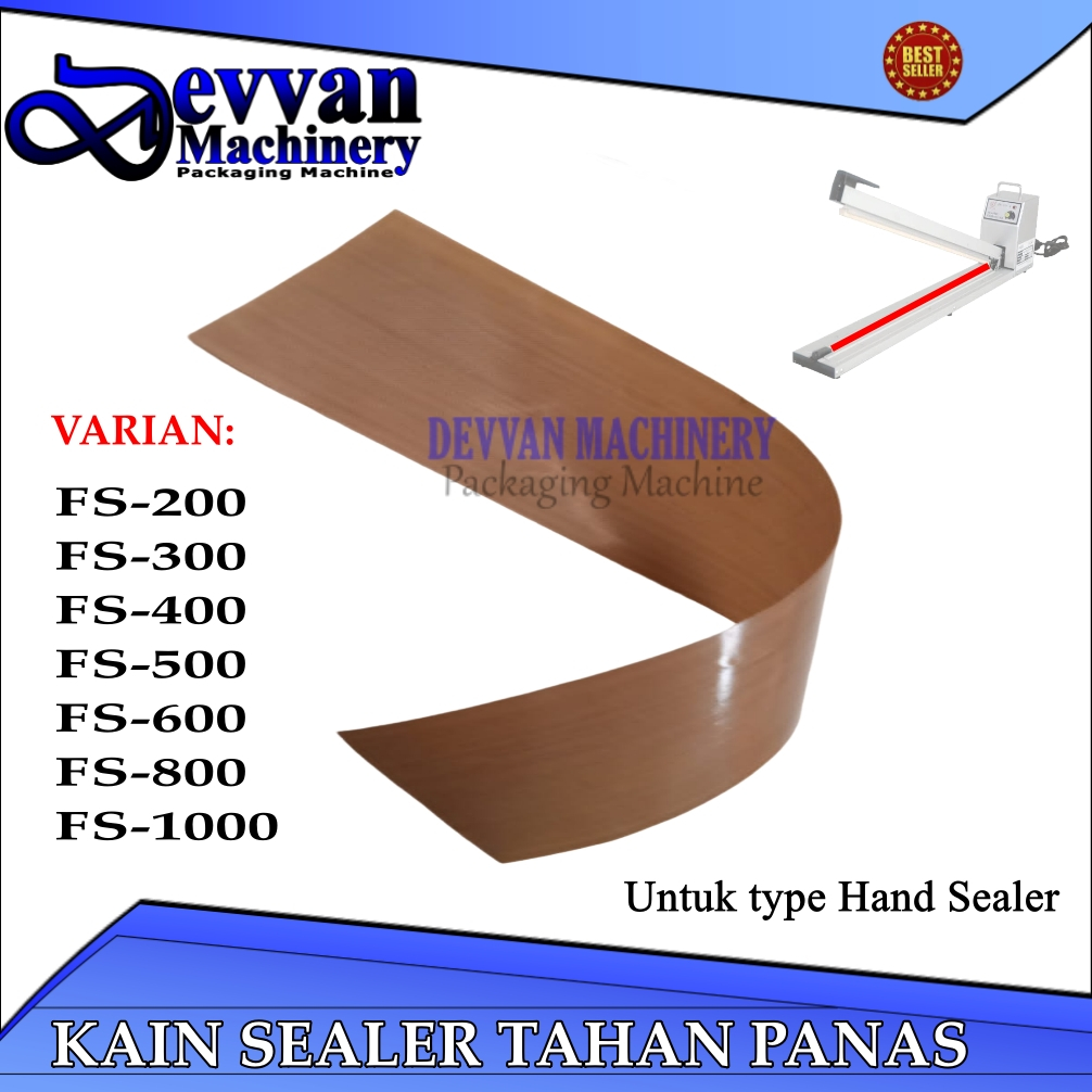 Jual Teflon Sheet Alas Press Mesin Hand Sealer Kain Tahan Panas 20cm ...
