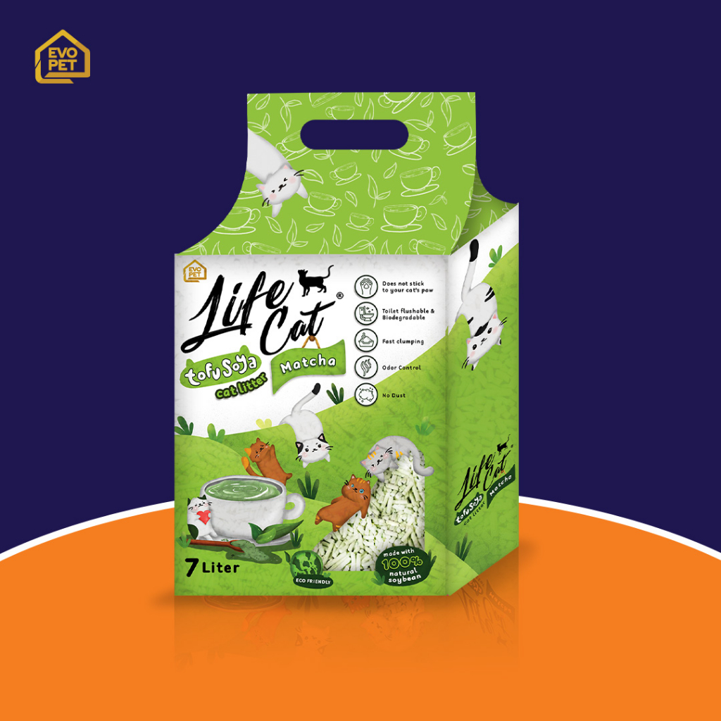 Jual Life Cat Tofu Soya 7 L Matcha - Pasir Kucing Gumpal Pasir Kucing ...