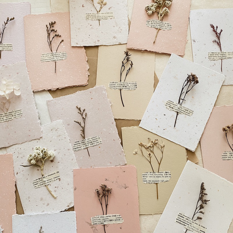 Jual Kartu Ucapan Greeting Card Vintage Aesthetic Kertas Daur Ulang