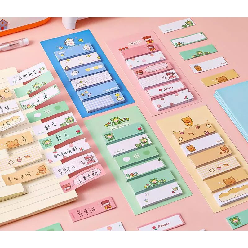 Jual Sticky notes 6 baris karakter lucu 120 sheets office cute note ...