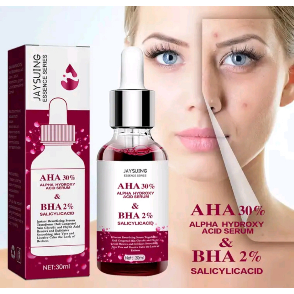 Jual ORI 100% Serum Wajah AHA BHA/Serum Asam Buah 30ml Pelembap Lembut ...