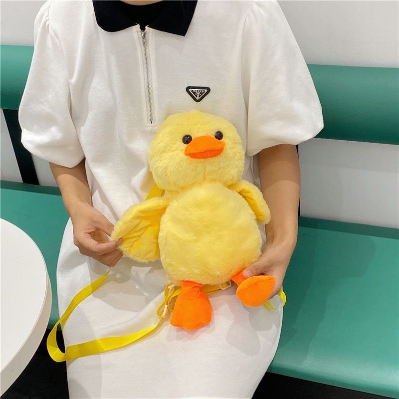 Jual Tas boneka ransel wanita Iucu bebek kuning Fashion Motif Kartun ...