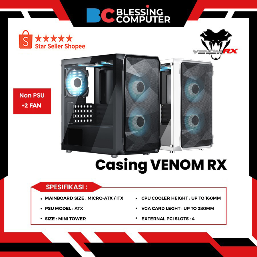 Jual Casing VENOM RX PRAVA Black | Shopee Indonesia