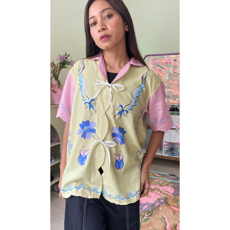 Jual Massicot Aiille Shirt (Ribbon/Button) | Shopee Indonesia