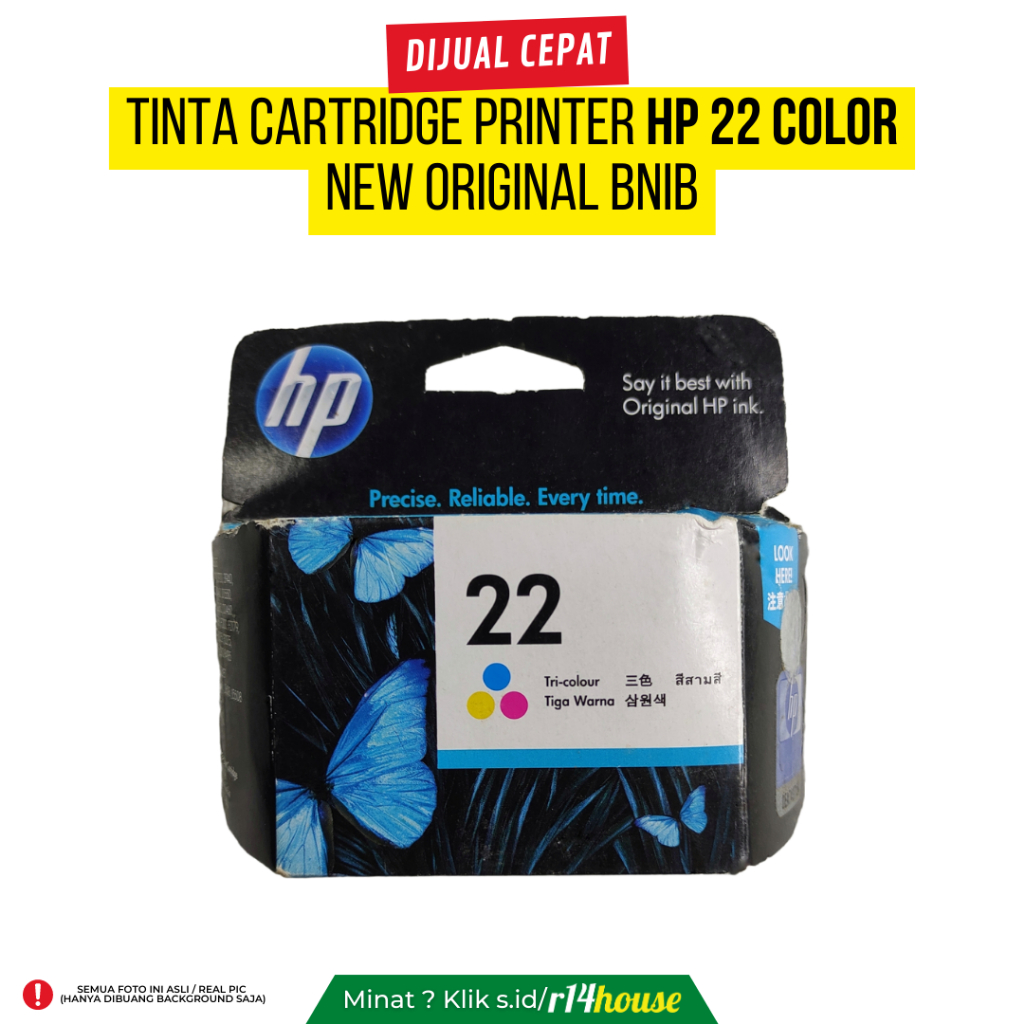 Jual TINTA CARTRIDGE PRINTER HP 22 COLOR NEW ORIGINAL BNIB | Shopee ...