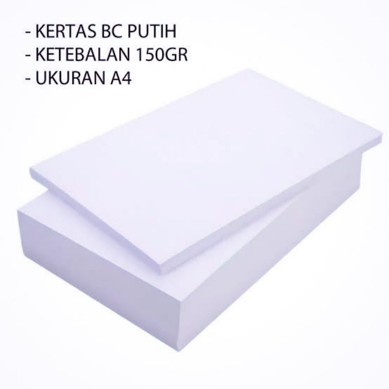 Jual Kertas Bc Manila Putih A4 150gsm 500 Lembar | Shopee Indonesia