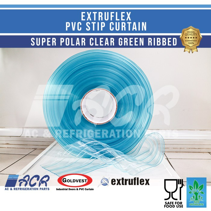Jual Tirai PVC Curtain per Meter - EXTRUFLEX PVC Strip Curtain (Ribbed ...