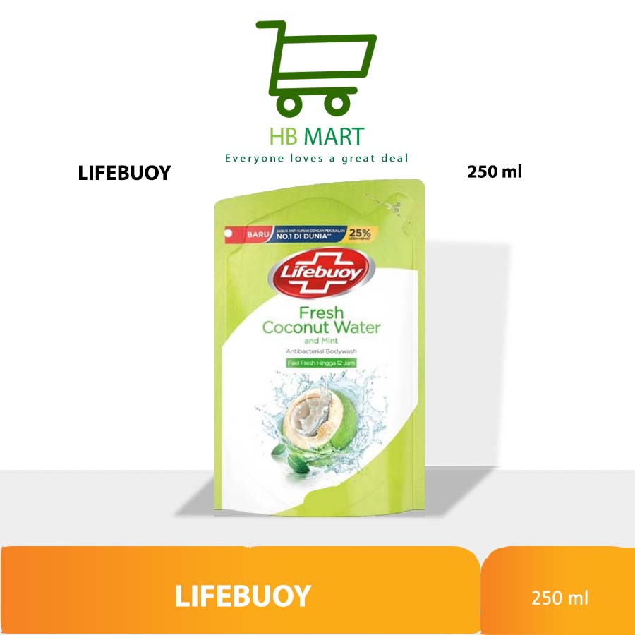 Jual LIFEBUOY FRESH COCONUT WATER ANTIBACTERIAL WASH POUCH 250ML