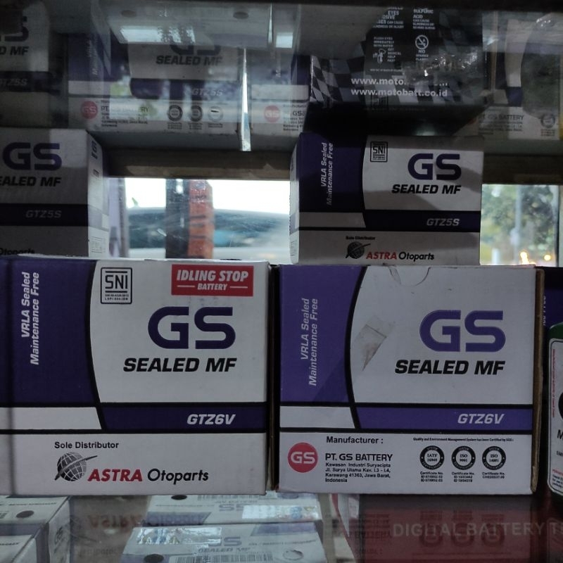 Jual aki kering GS astra Original gtz6v untuk motor vario 125 150 nmax