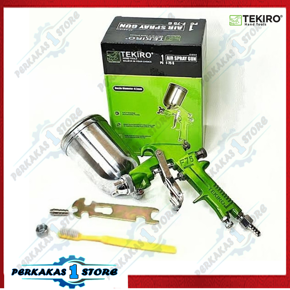 Jual TEKIRO Spray Gun Tabung Atas F-75G / F75 400mL SPOT | Shopee Indonesia