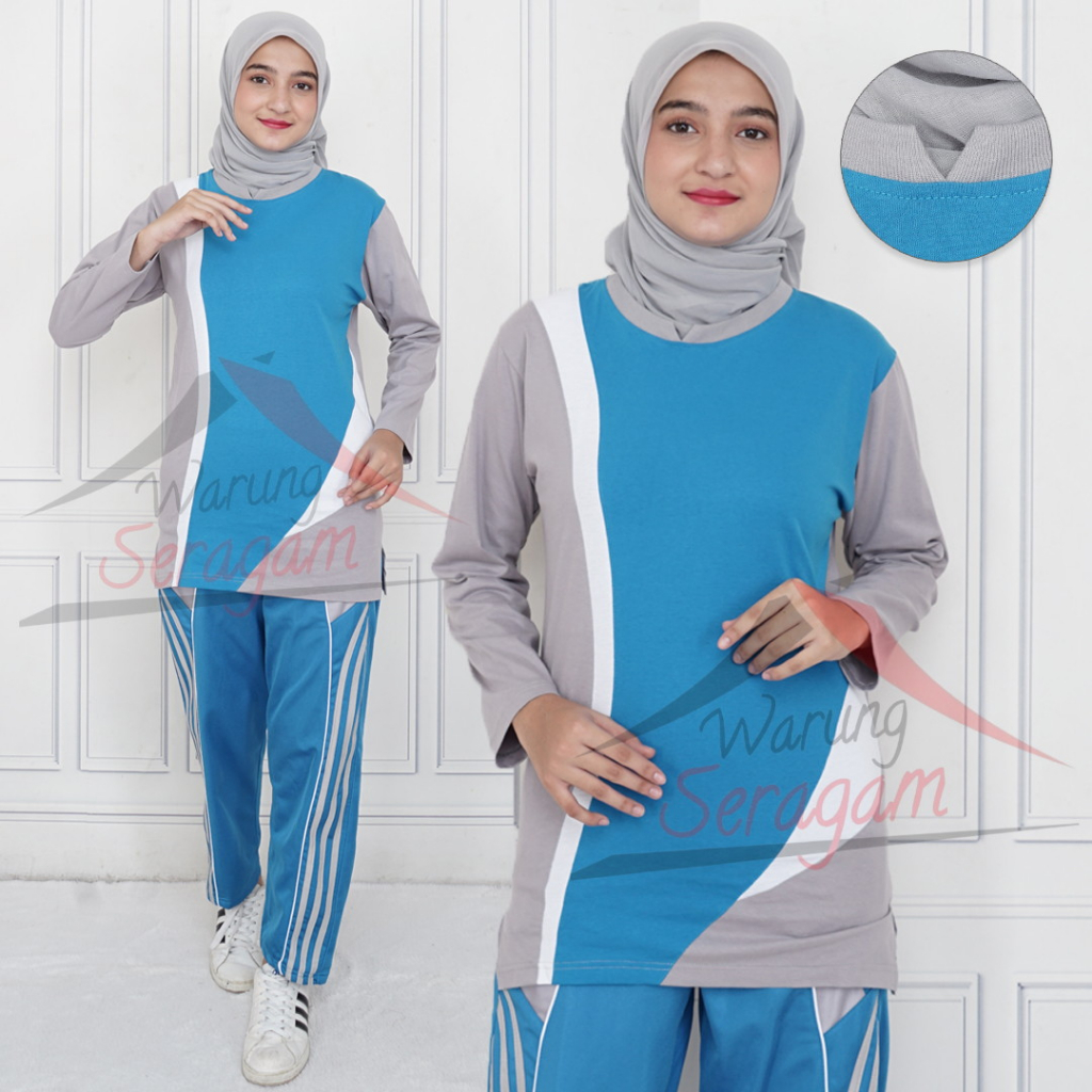 Jual Baju Olahraga Wanita Muslimah Set Setelan Baju Senam Tunik Shopee Indonesia