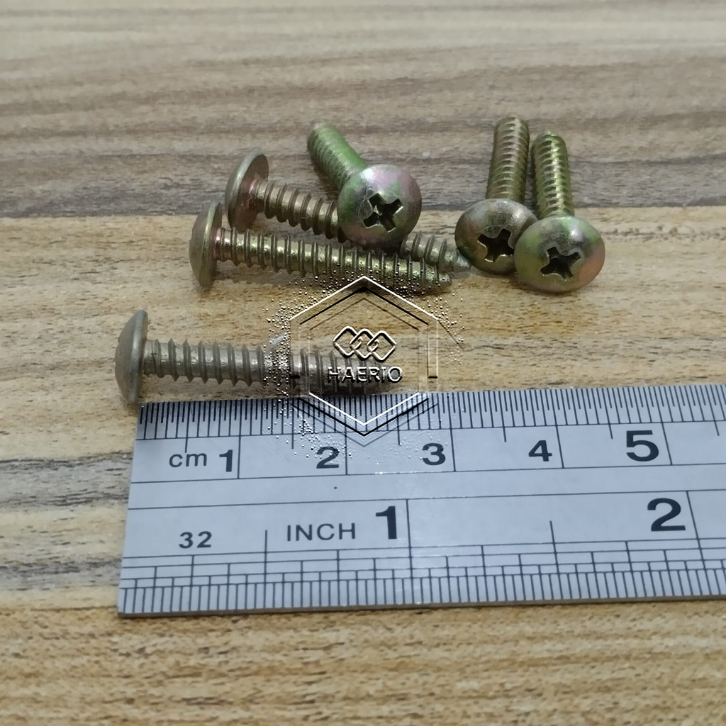 Jual SKRUP SEKRUP T TS TAB TSAB TSAT 8X1 INCHI IN KUNING SCREW PANJANG ...