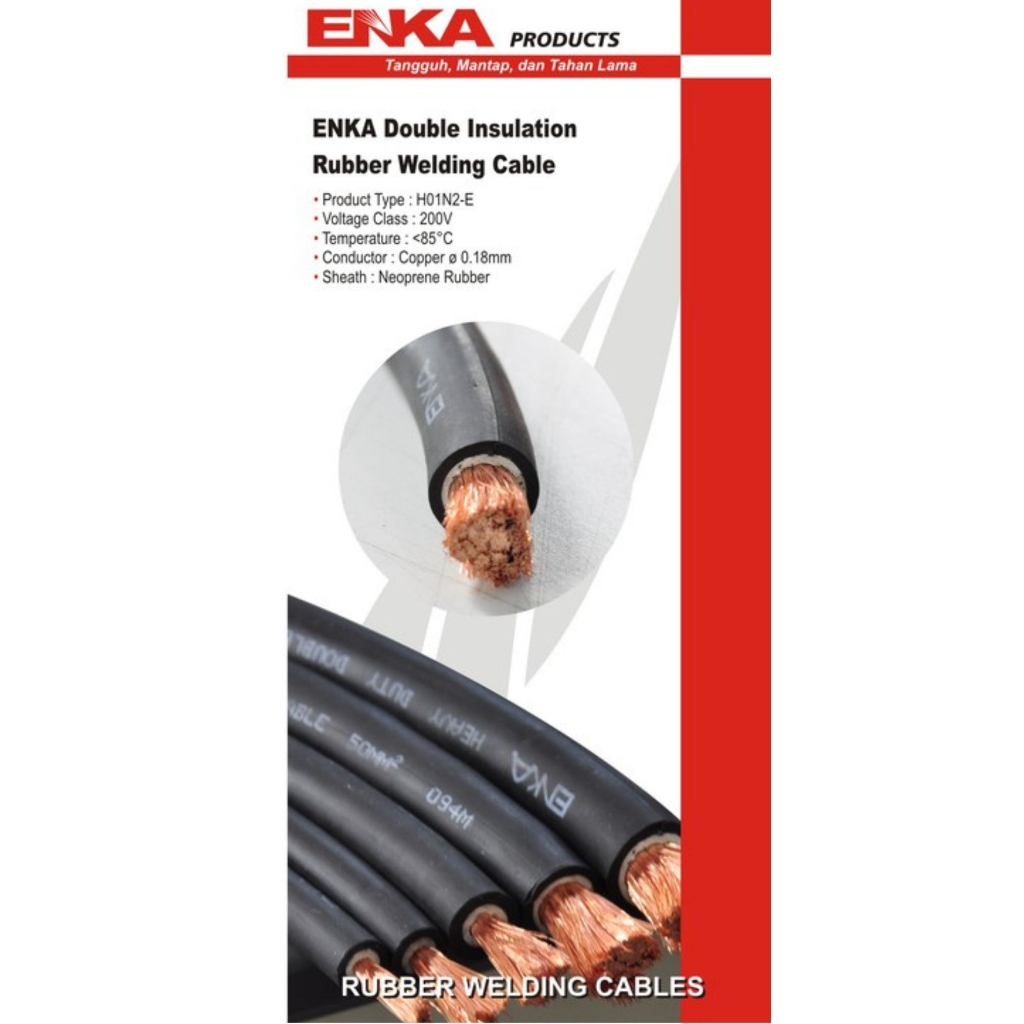 Jual Kabel Las Full Tembaga Murni - Welding Cable 25 mm ENKA Meteran ...