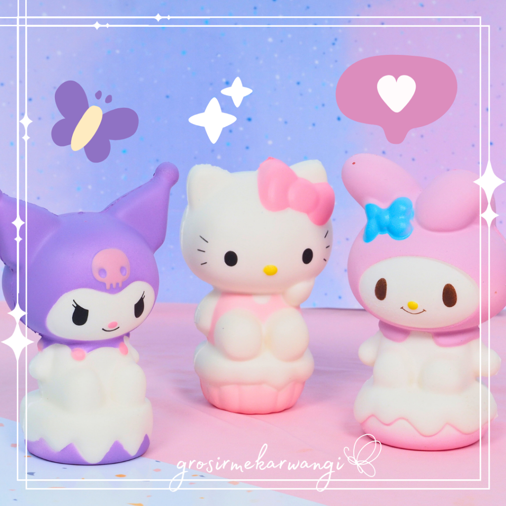 Jual Mainan Squishy Sanrio Cake Karakter Pompurin Cinnamoroll Kuromi ...