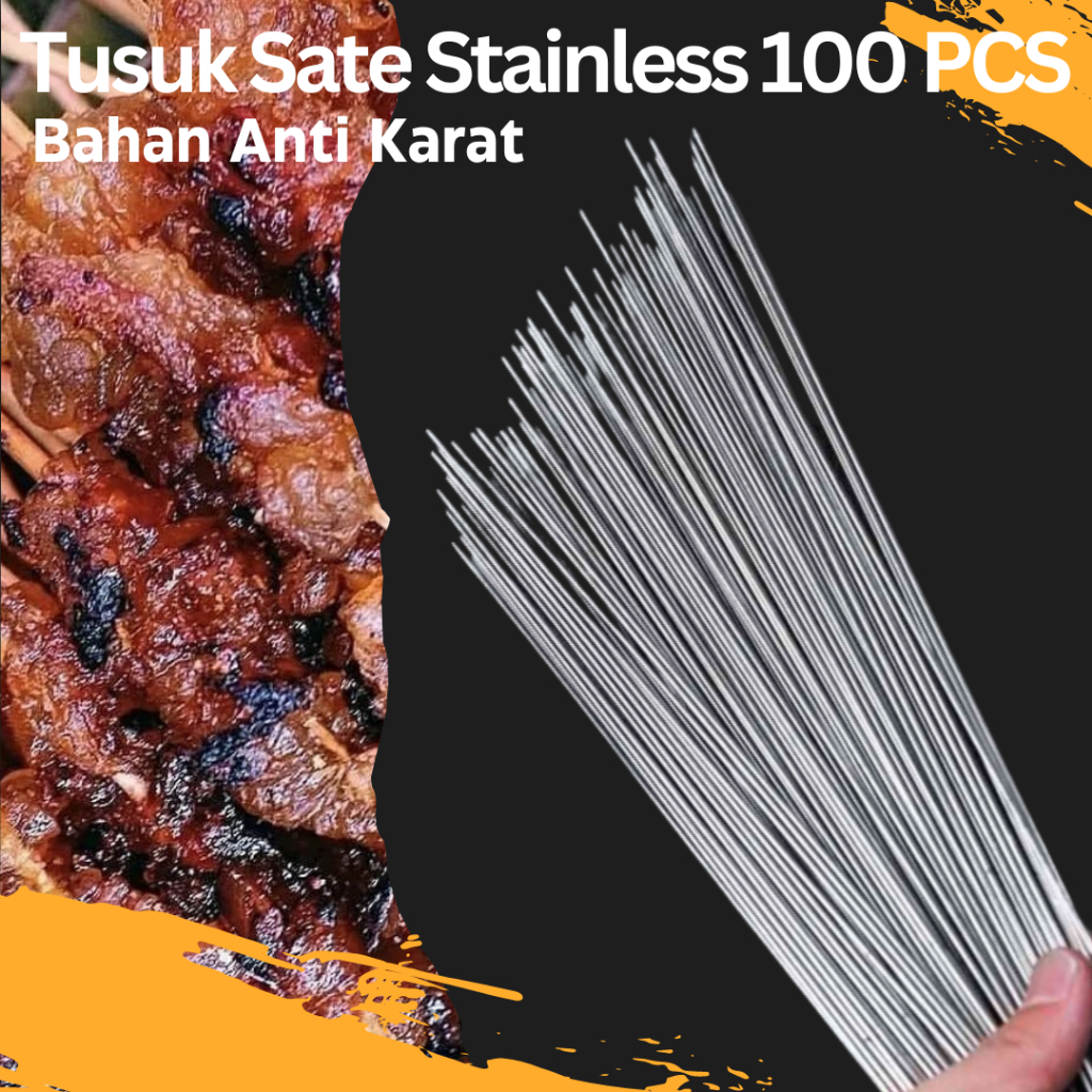 Jual Tusuk Sate Stainless Anti Karat Full Higenis 100 Pcs Shopee