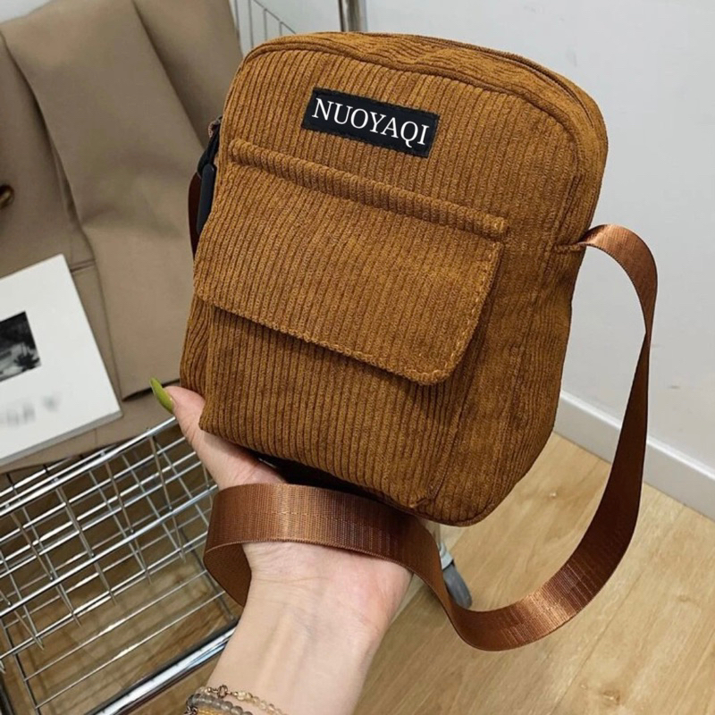 Jual Tas Selempang Corduroy Tas Messenger Mini Tas Corduroy Slingbag