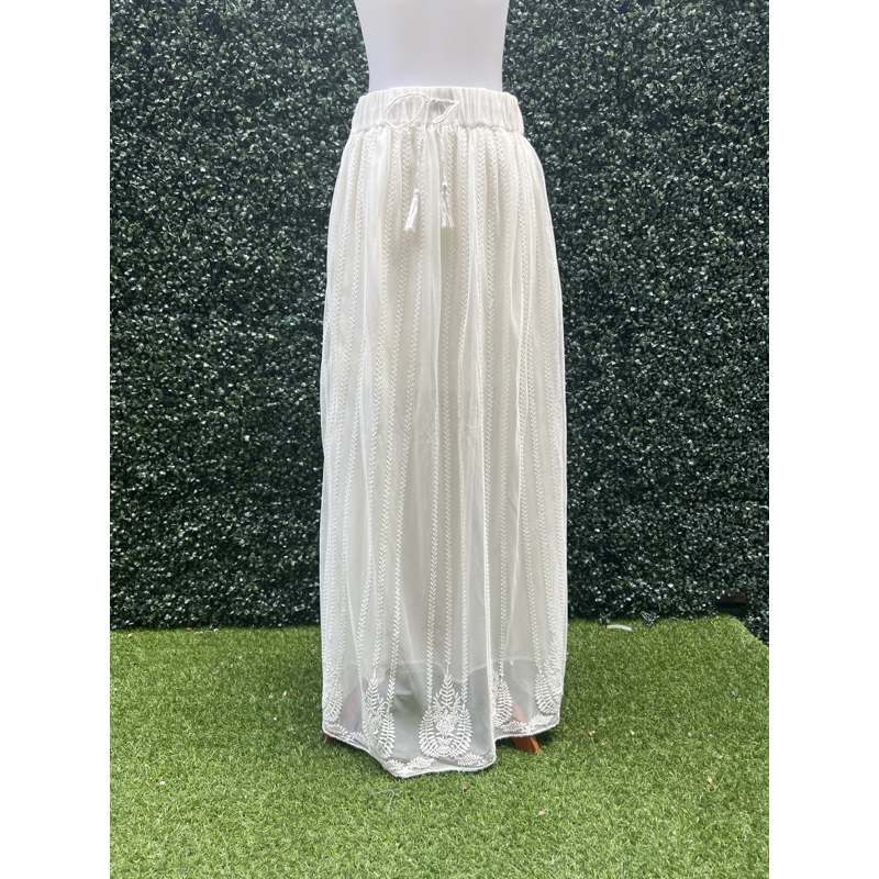 Jual Preloved Zara Long Skirt with lace Shopee Indonesia