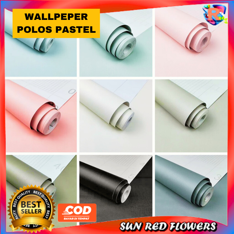 Jual Srf Terlaris Wallpaper Dinding Sticker Motif Marmer Polos Pastel 45cm X 100cm Wallpaper 9444