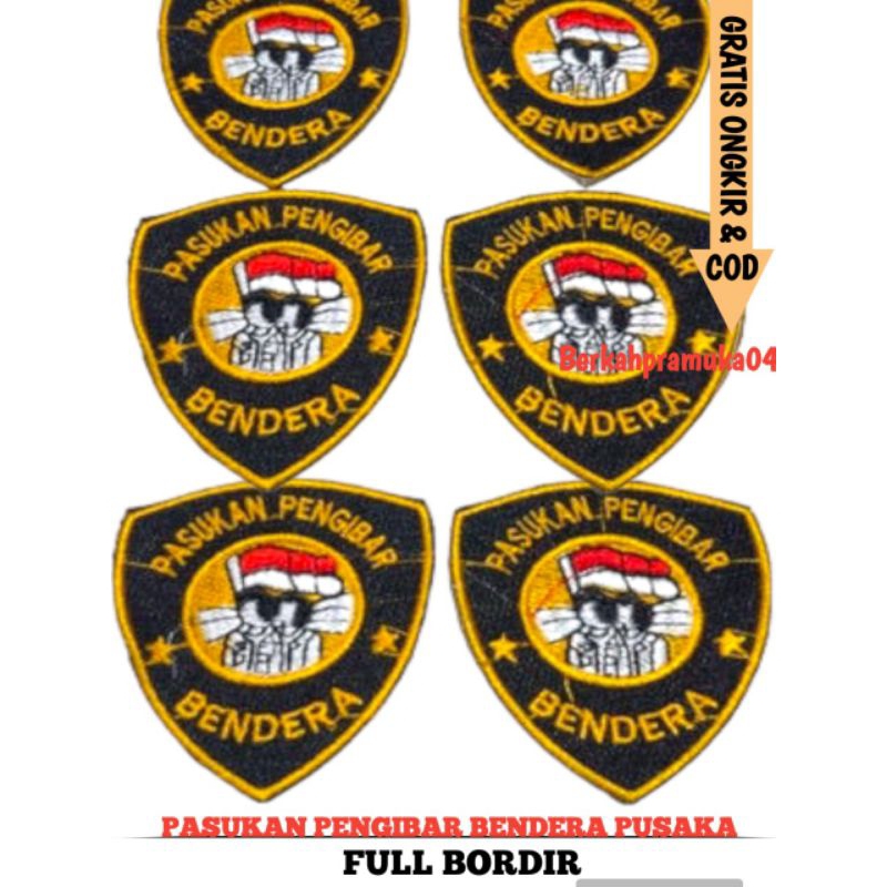 Jual Patch Pacth Emblem Logo Bordir Bed Paskibra Pasukan Pengibar