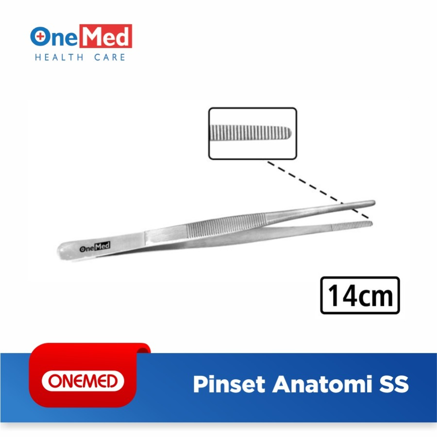 Jual Pinset Anatomi 14cm Stainless Steel Onemed OM | Shopee Indonesia