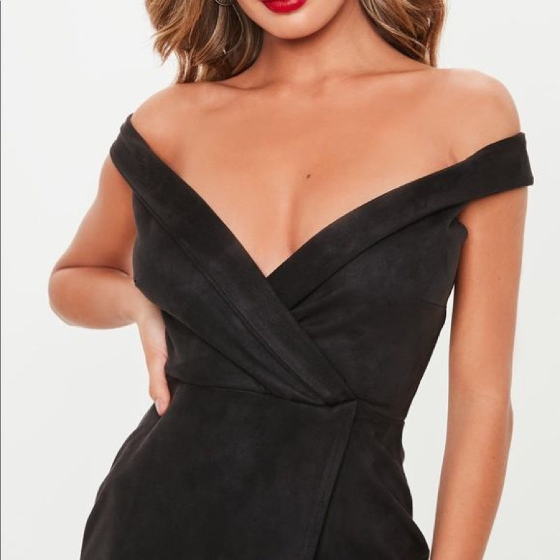 Missguided suede dress sale