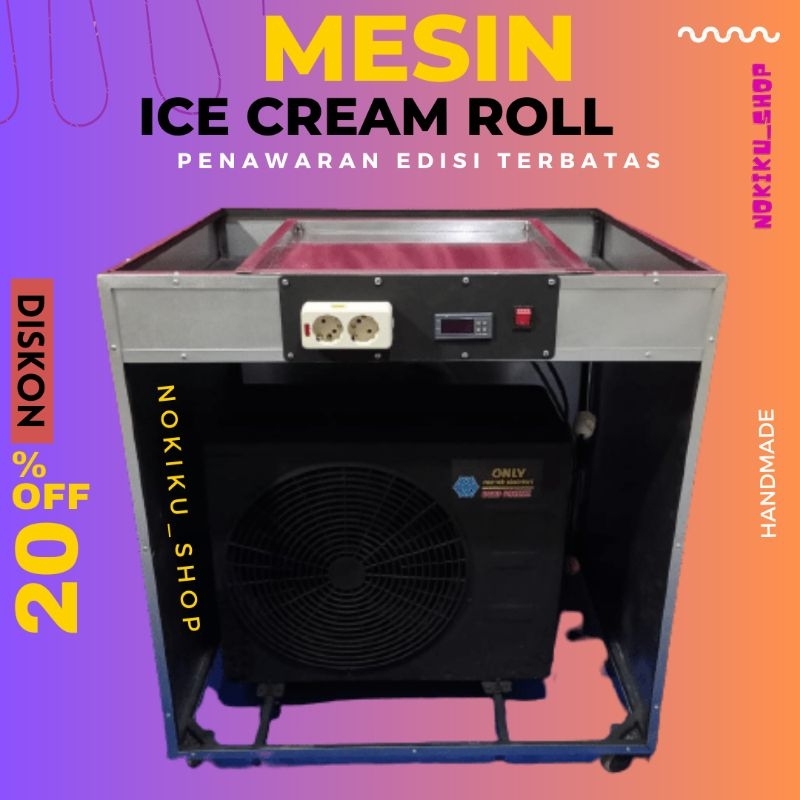 Jual MESIN ICE CREAM ROLL JAJANAN KEKINIAN PRODUCT KHAS THAILAND HEMAT ...