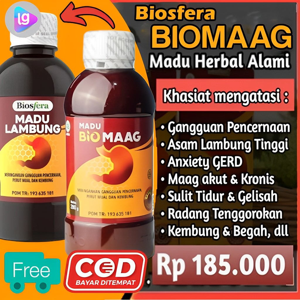 Jual Original Madu Biomaag Biosfera Spesialis Penyakit Maag Asam