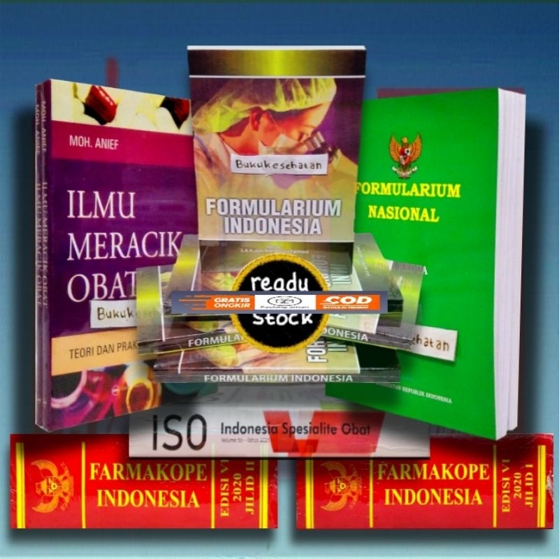 Jual Paket 6 Buku Farmasi, FARMAKOPE EDISI 6 Jilid 1 & 2 ( FI 6) , ISO ...