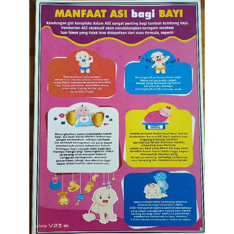 Jual (227) POSTER MANFAAT ASI BAGI BAYI | Shopee Indonesia