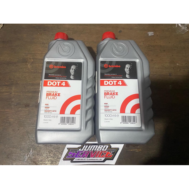 Jual BRAKE FLUID DOT 4 BREMBO PREMIUM 1000 ML MINYAK REM OLI REM 1