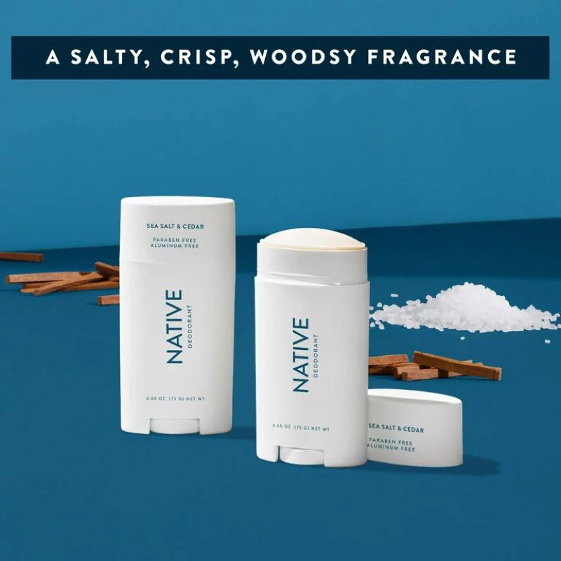Jual Native Deodorant Sea Salt & Cedar | Shopee Indonesia