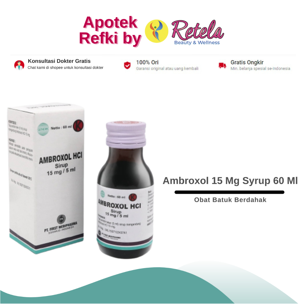 Jual Ambroxol 15 Mg Syrup 60 Ml / Obat Batuk Berdahak | Shopee Indonesia