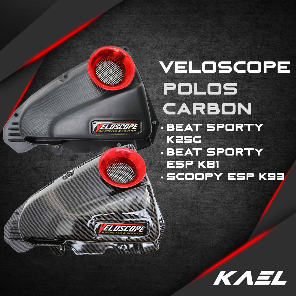Jual Tutup Box Filter Veloscope Carbon Beat eSP K25 K81 Street Sporty ...