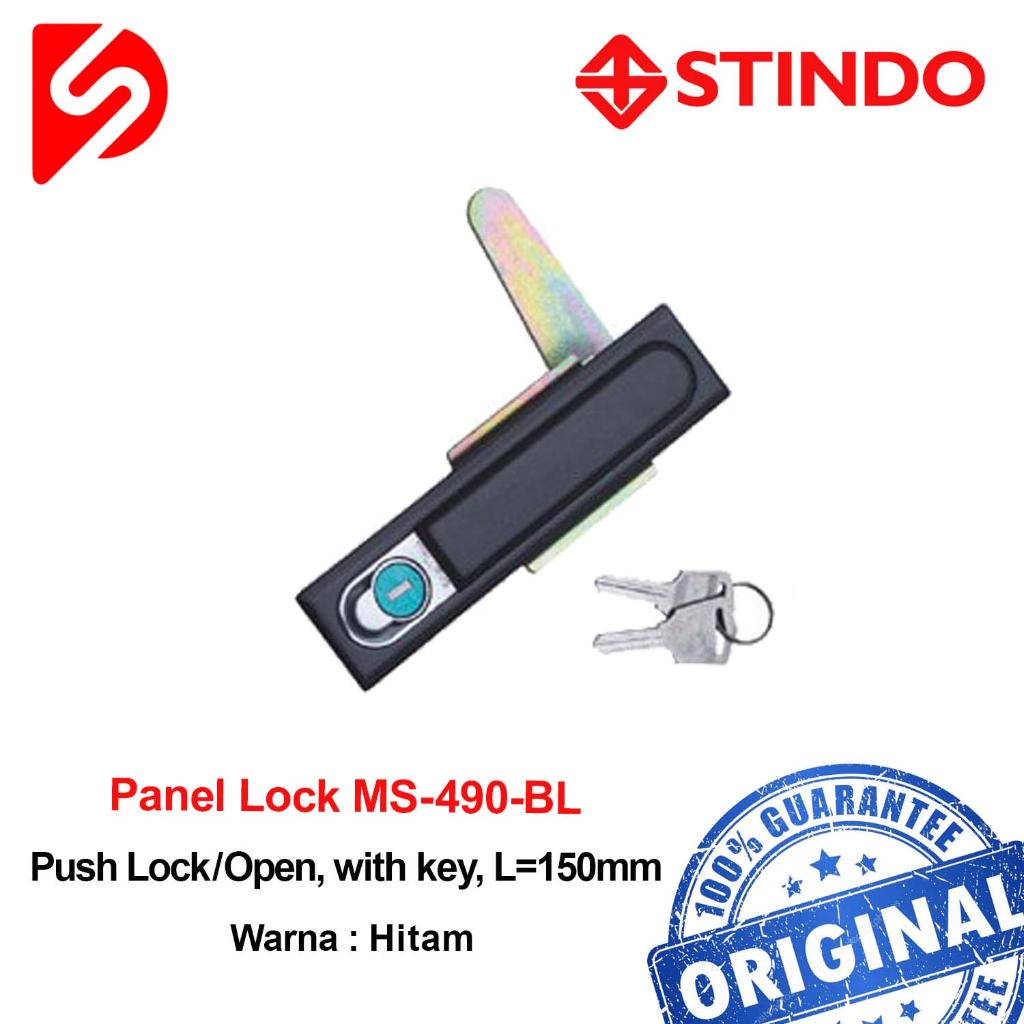 Jual Kunci panel MS-490-BL Push Lock/Open With key, L=150mm STINDO ...