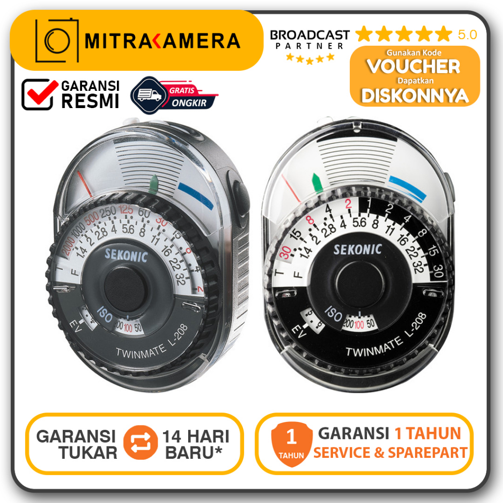 Jual SEKONIC L208X TWINMATE (ANALOG LIGHT METER) Shopee Indonesia